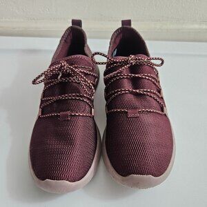 Keds Studio Lively 'Shimmer Mesh Burgundy' Memory Slip-On Sneakers- Women's 7.5
